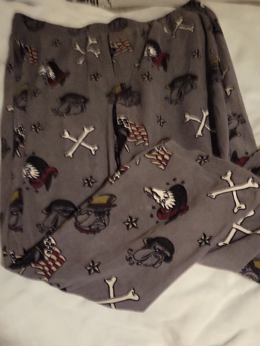 Source Unknown Gray Men's Bulldog & Eagle Print Lounge Pants